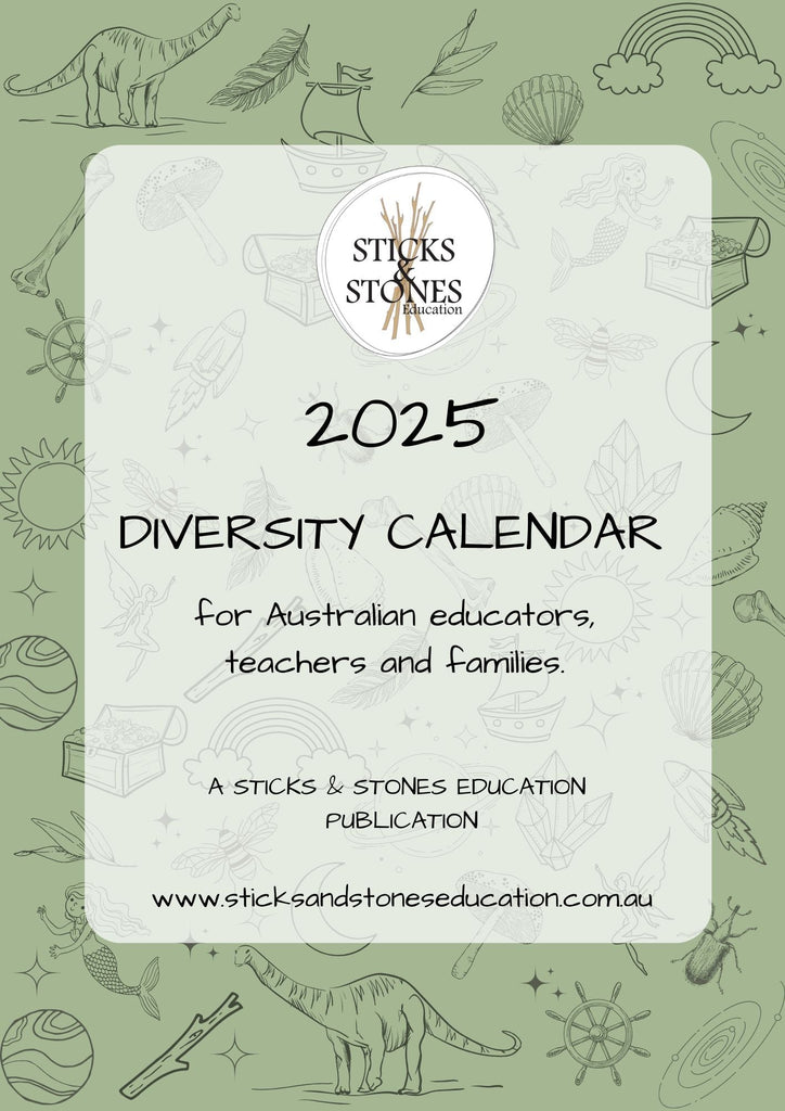 2025 Child Care Diversity Calendar - Printable - Sticks & Stones Education - Sticks & Stones Education