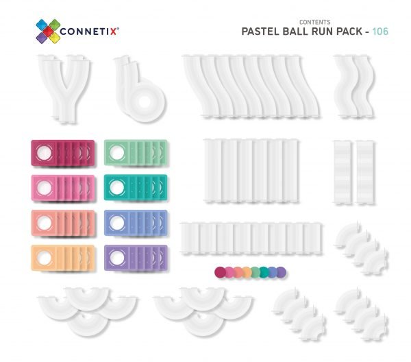 Connetix Tiles || Pastel Ball Run - Connetix TIles - Sticks & Stones Education