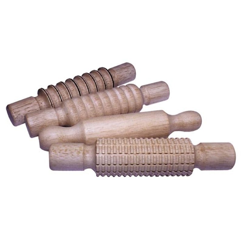 Wooden Pattern Rolling Pins - Educational Colours - Sticks & Stones Education